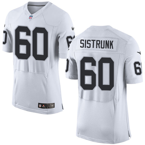 Men's Elite Otis Sistrunk Nike Jersey White Road - #60 NFL Oakland Raiders
